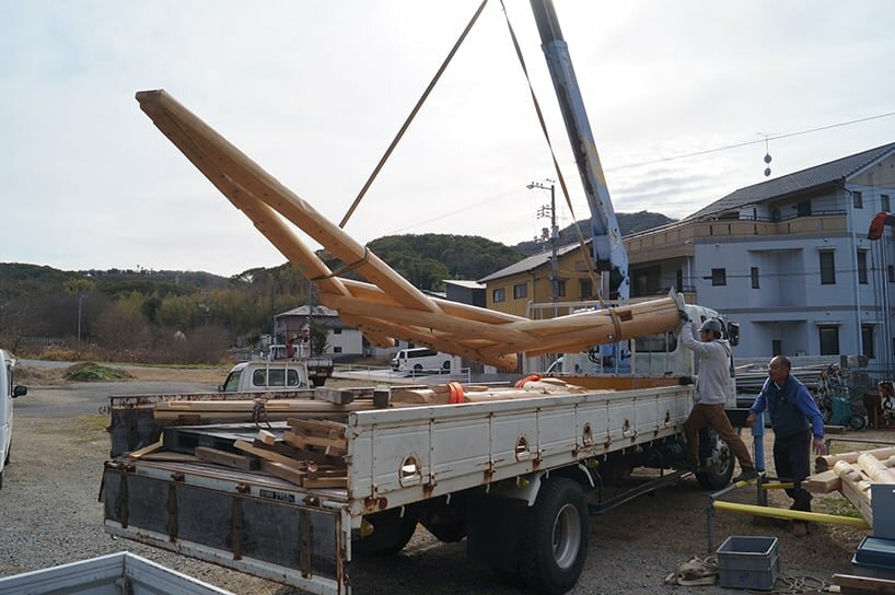 the framing is carefully designed in collaboration with a traditional carpenter and VUILD | image by VUILD