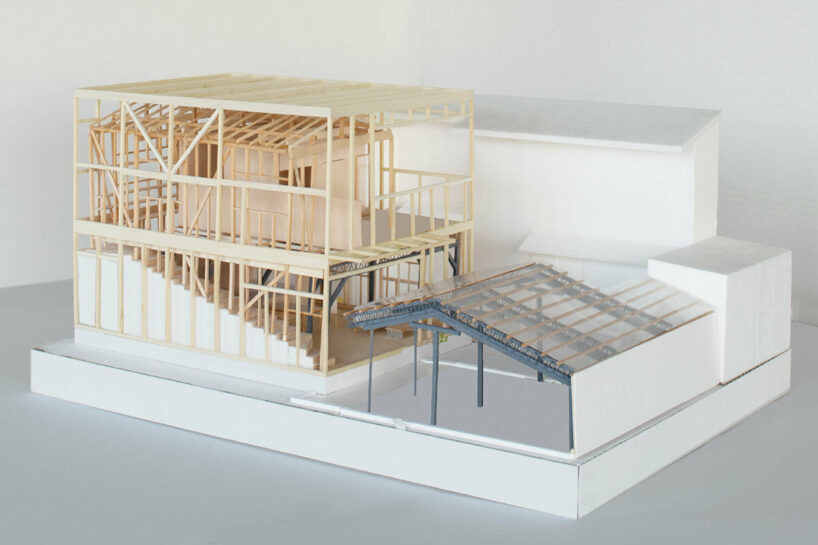 new wood structure constructed (physical model)