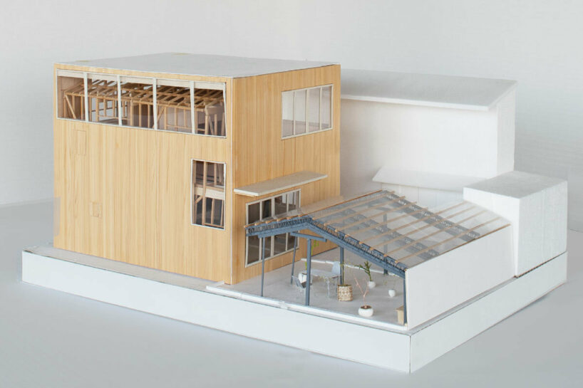 new exterior walls finished (physical model)