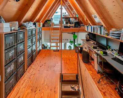 wooden shingles cover 'yosemite' renovated storefront by slow in japan