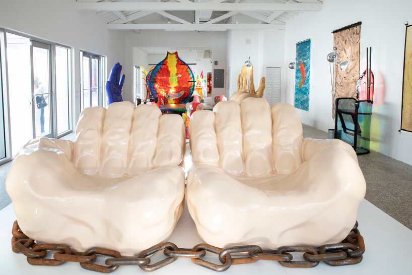 gaetano pesce's exhibition brings a blend of unpredictability & irony to miami design district