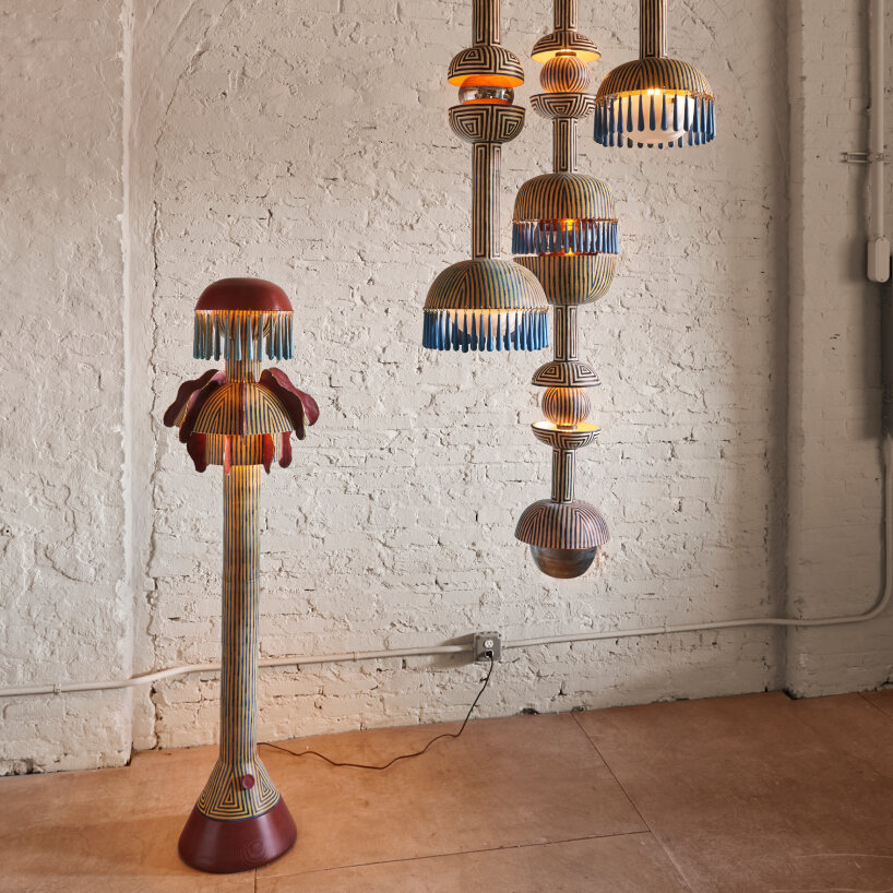 jeremy anderson gallery fumi design miami clay lamps