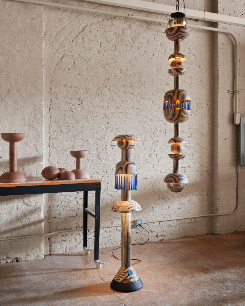 jeremy anderson gallery fumi design miami clay lamps
