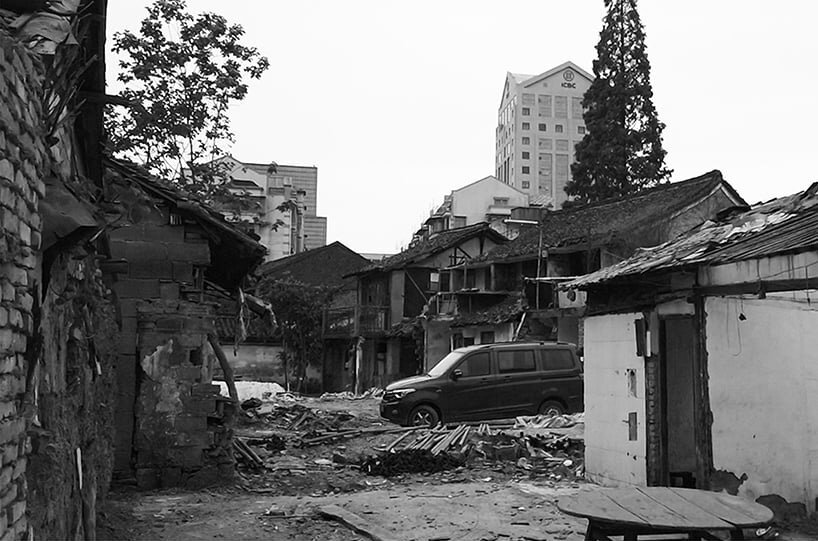 north side courtyard before renovation