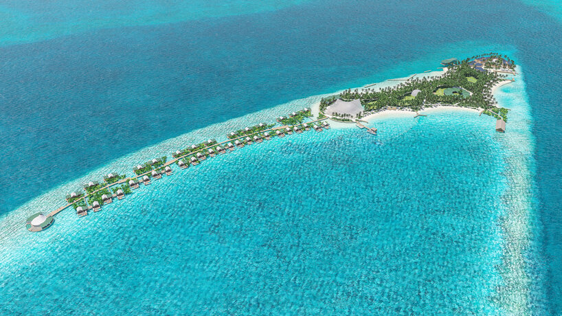 shigeru ban's floating villas comprise the first resort-residence project in the maldives