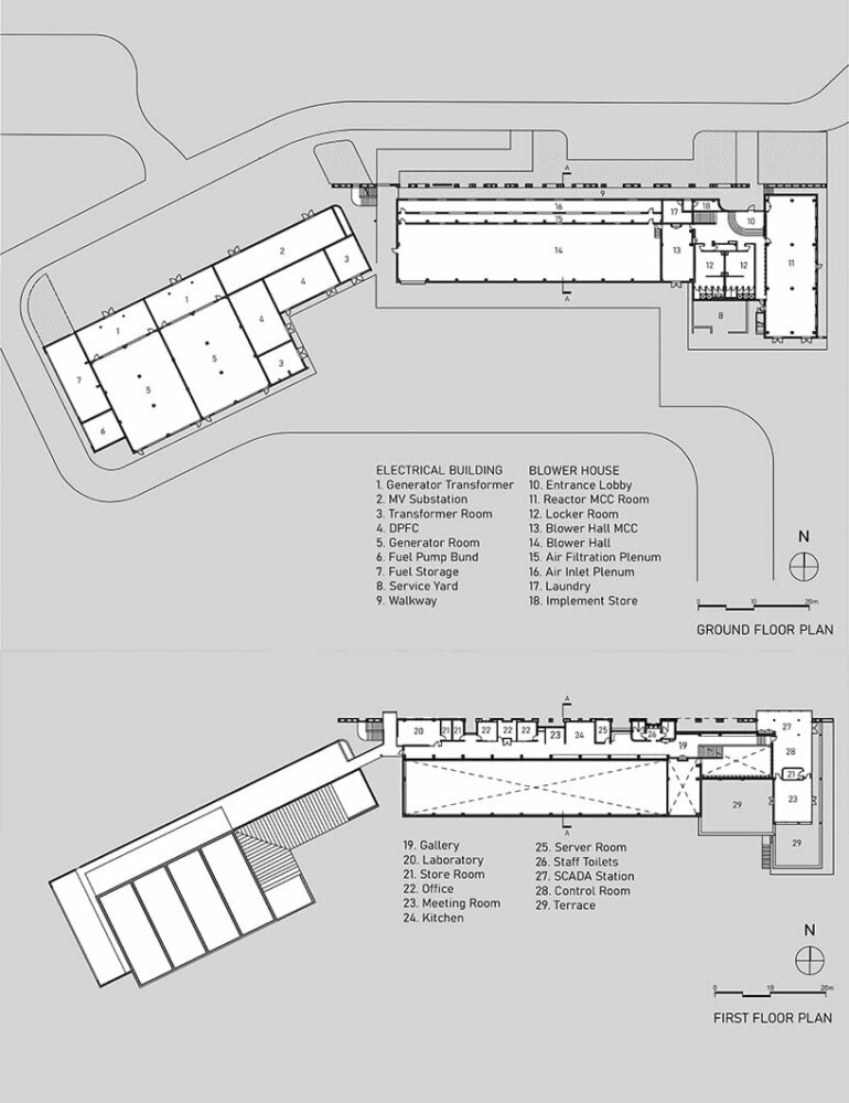 ground and first floor plan