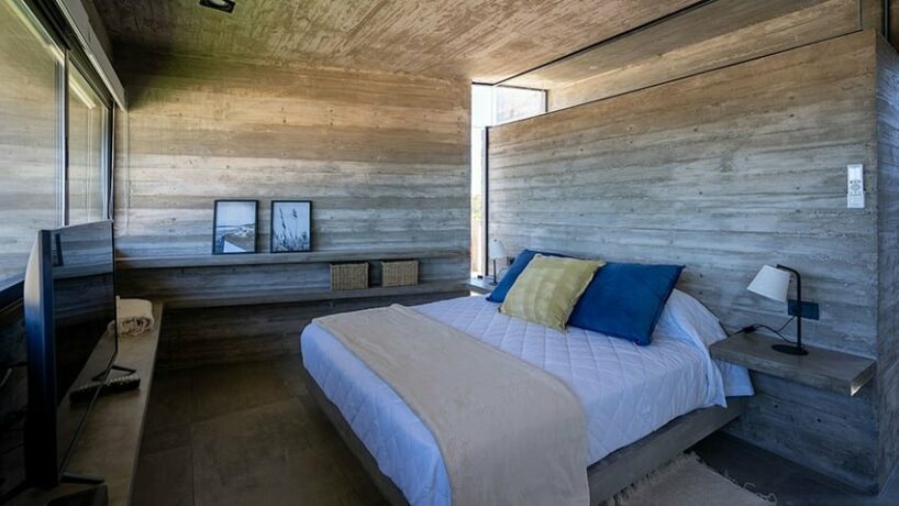 concrete is used for the entire construction, including significant portions of the interior