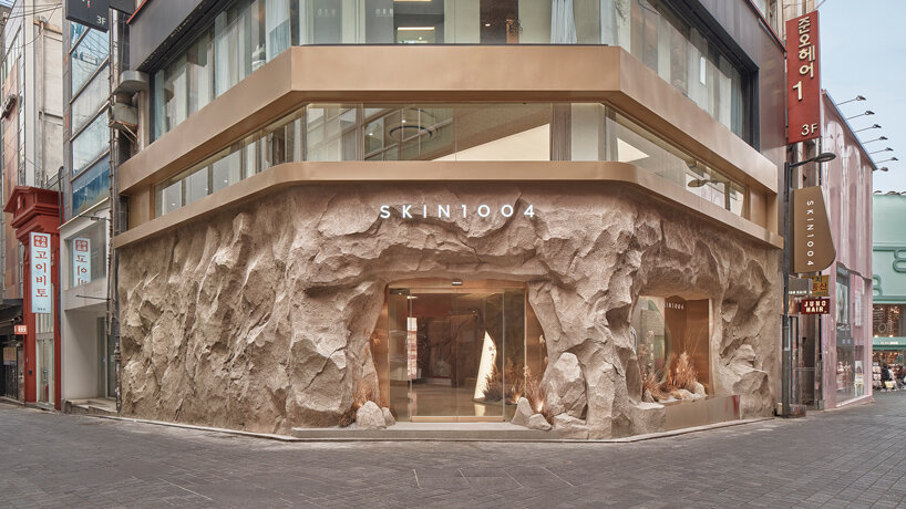 LMTLS clads korean beauty store with rocky texture echoing madagascar's pristine nature