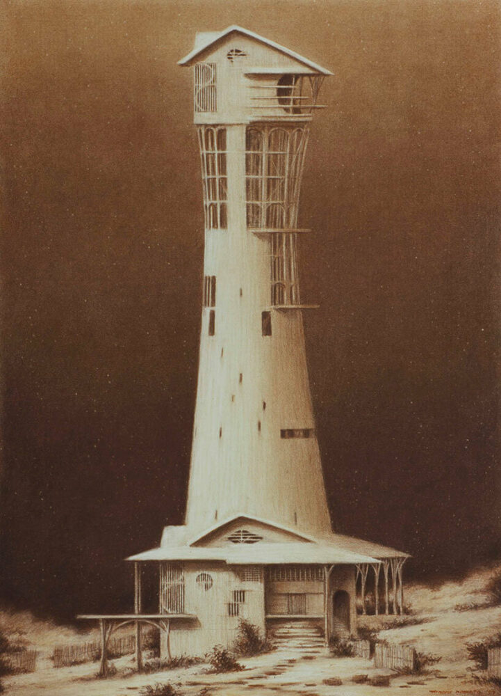 Minoru Nomata, Far Sights-2, 2009, Conté crayon, charcoal and pastel on paper (BB Kent), 72.8 x 51.5 cm | 28 11/16 x 20 1/4 in. © the artist. courtesy White Cube