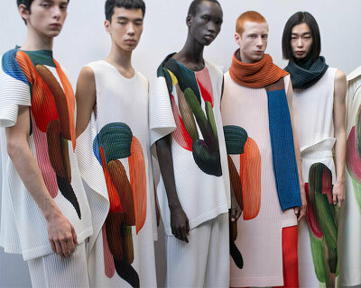 ronan bouroullec and homme plissé issey miyake on their collaborative AW24 collection