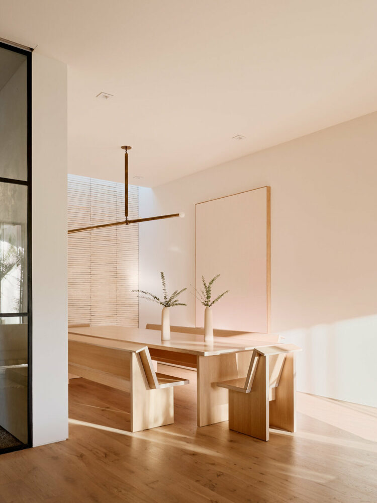 minimal and modern dining area