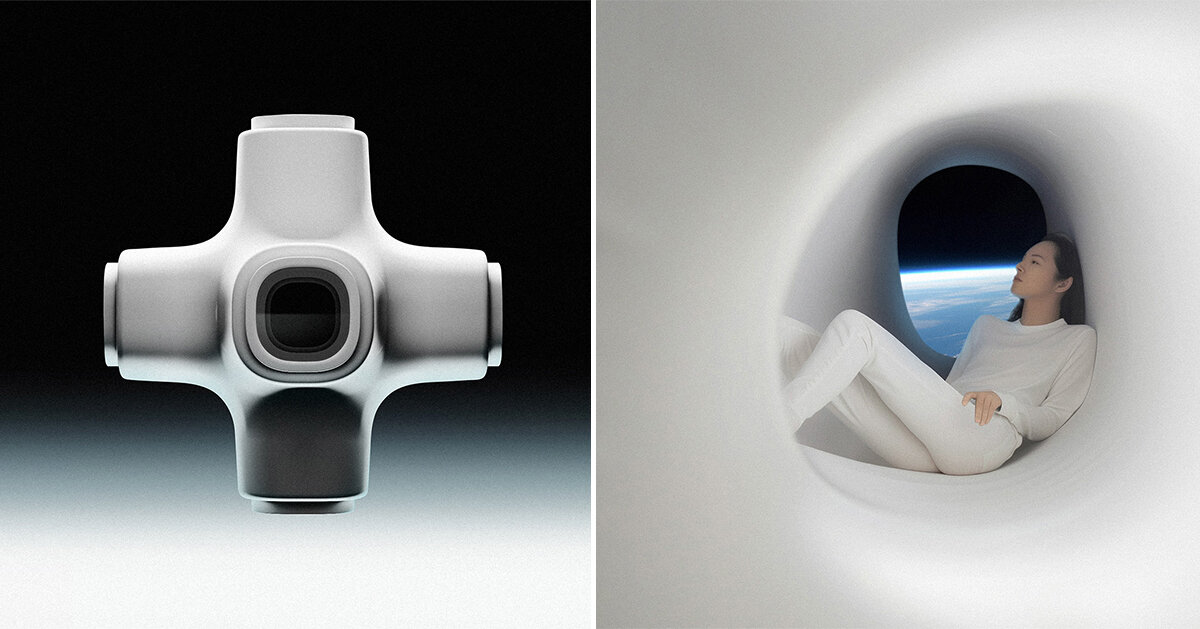 inside the shape-shifting ACROMNIA orbital hotel for space travel
