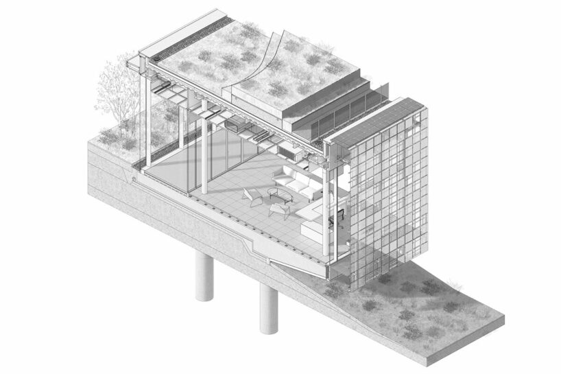 axonometric section detail