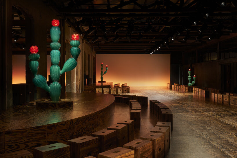bottega veneta FW24 le corbusier murano glass cacti