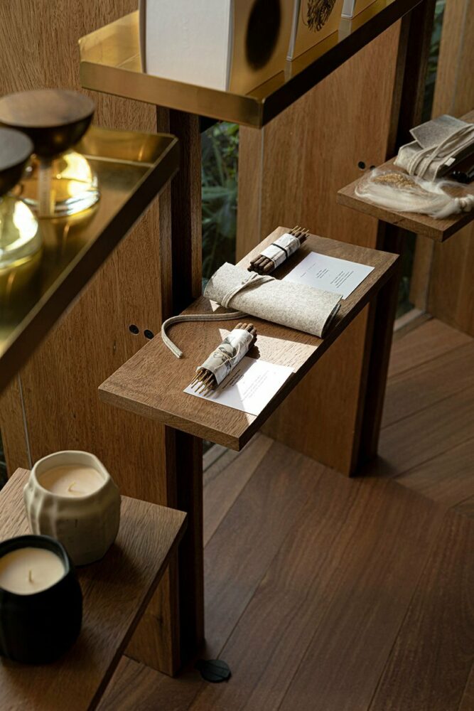 beyond a store, the pavilion showcases the synergy between handmade luxury, nature, design, and craftsmanship