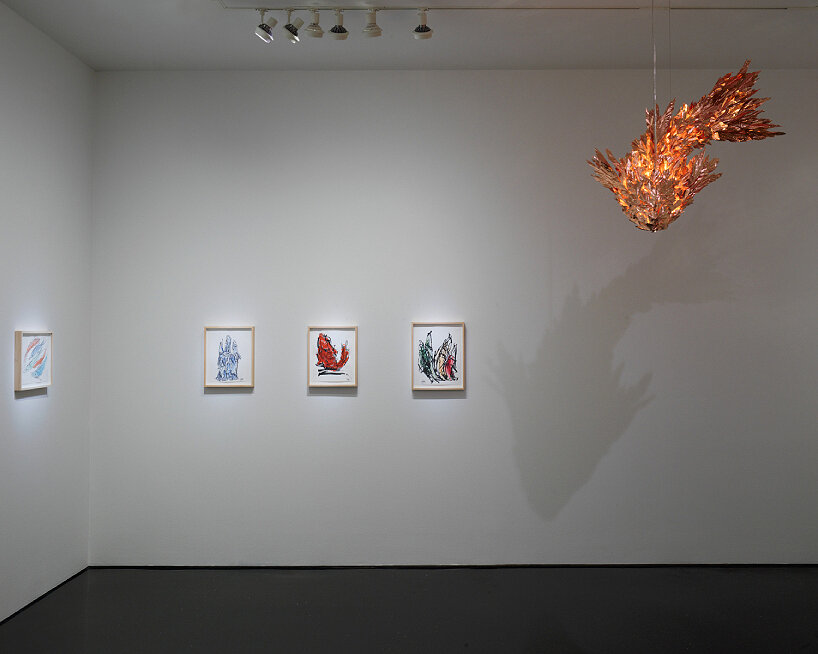 frank gehry lamp sculptures gagosian exhibition