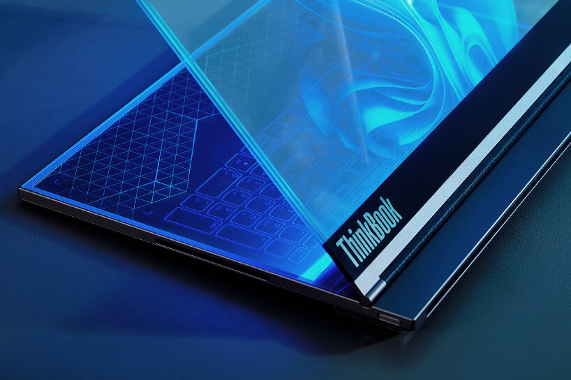 lenovo transparent display laptop keyboard thinkbook mwc 2024