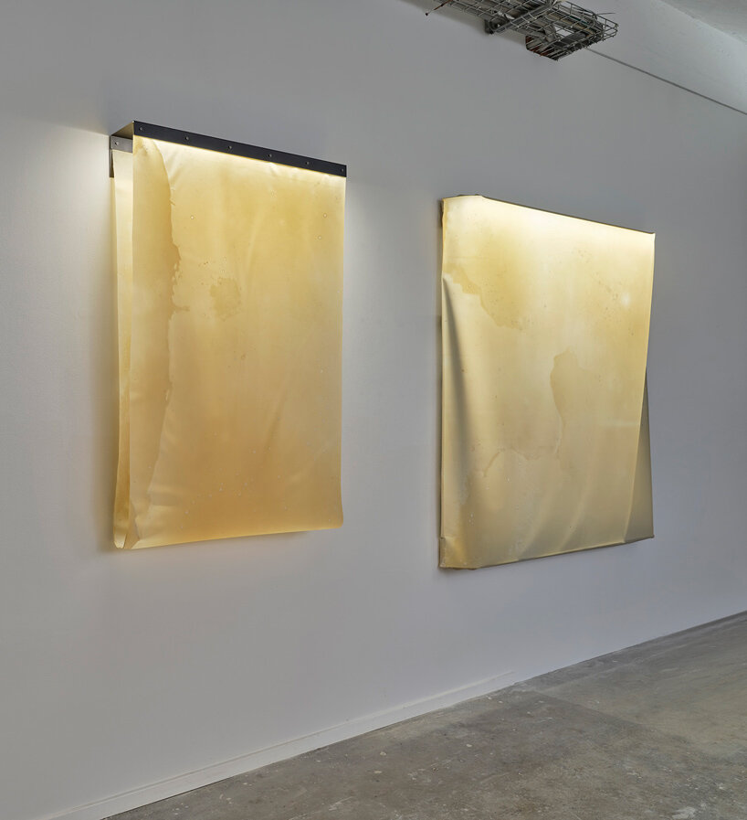 natural material studio explores light through bio-textile materials