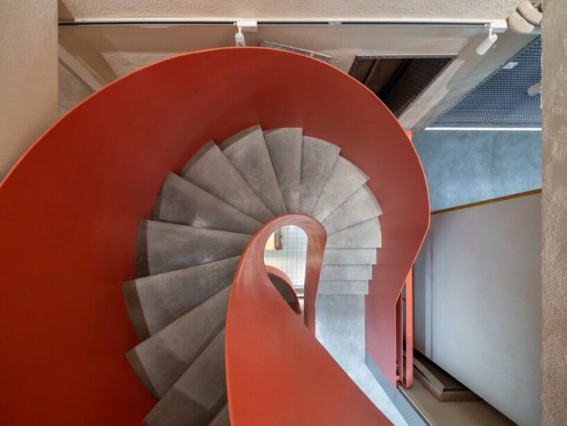 spiral staircase in the atrium