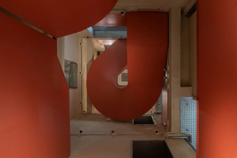 spiral staircase in the atrium
