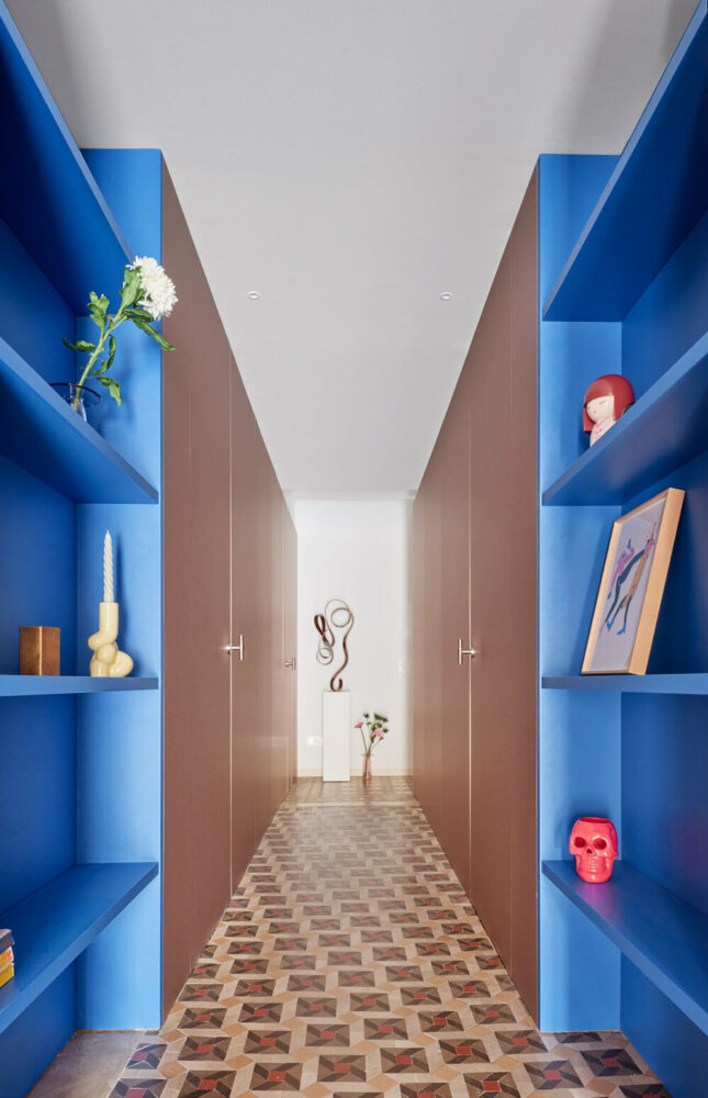 the bedrooms are positioned towards interior courtyard