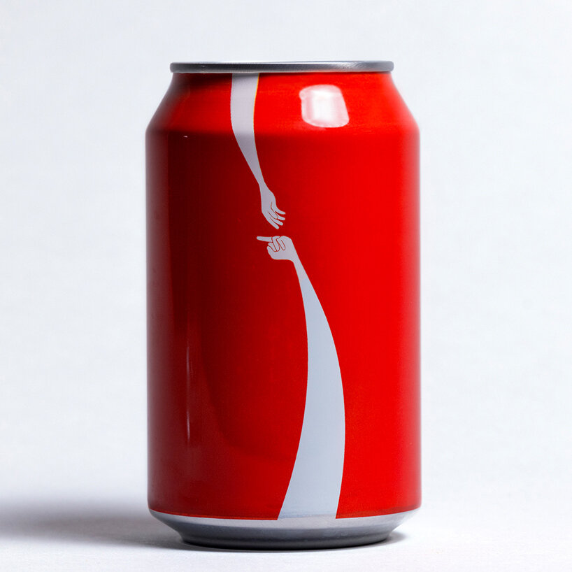 the undrinkable can is a satirical statement against the world's most-sold drink