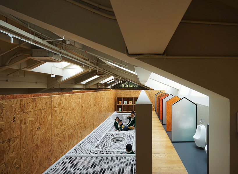 net playground + cozy nooks spark curiosity in HIBINOSEKKEI + youji no shiro's XCG nursery in china