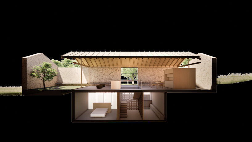 P4architecture subterranean retreat barn house rhodes