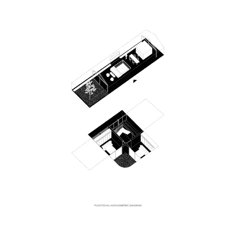 functional axonometric diagram
