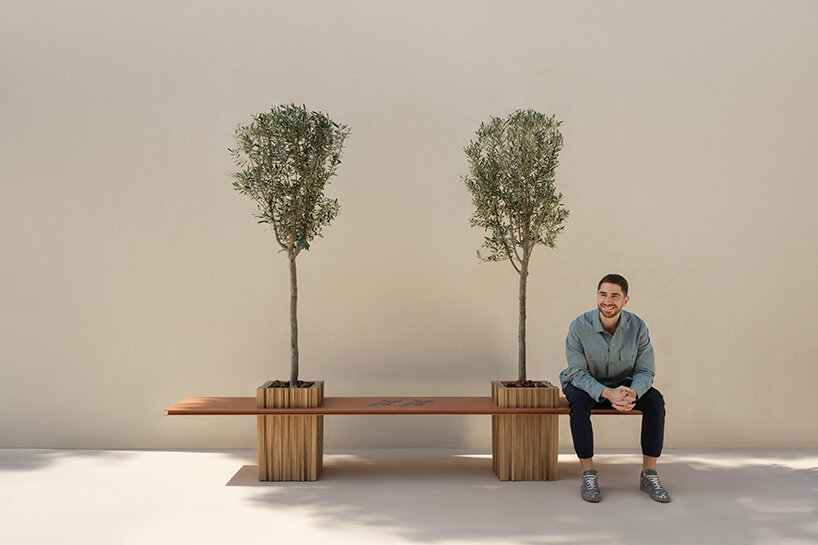 Omar Nakkash with The Oli Bench