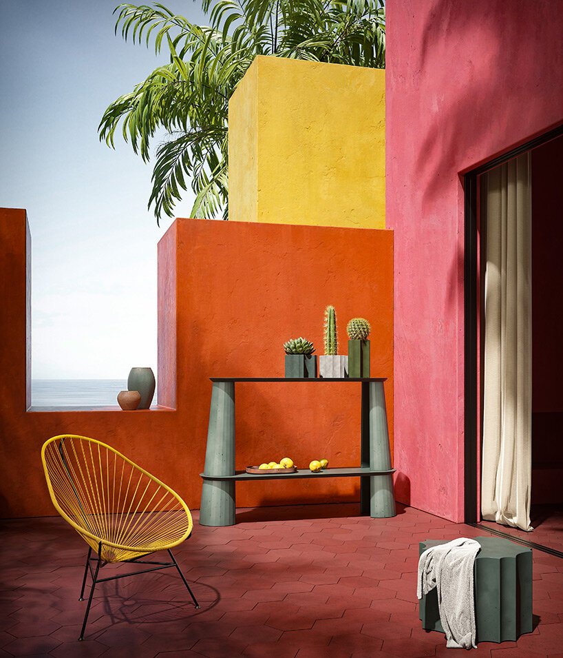 forma&cemento's handcrafted concrete furniture pour colorful charm indoors & out - 2