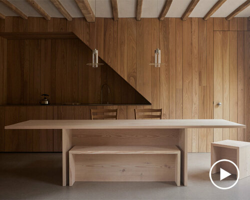 dinesen and john pawson turn wooden floorboards into bespoke furniture collection