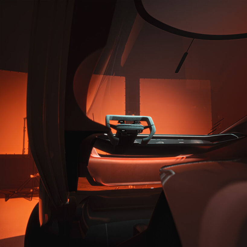 the concept car has a singular augmented-reality windscreen, canopy, and windows that lift up