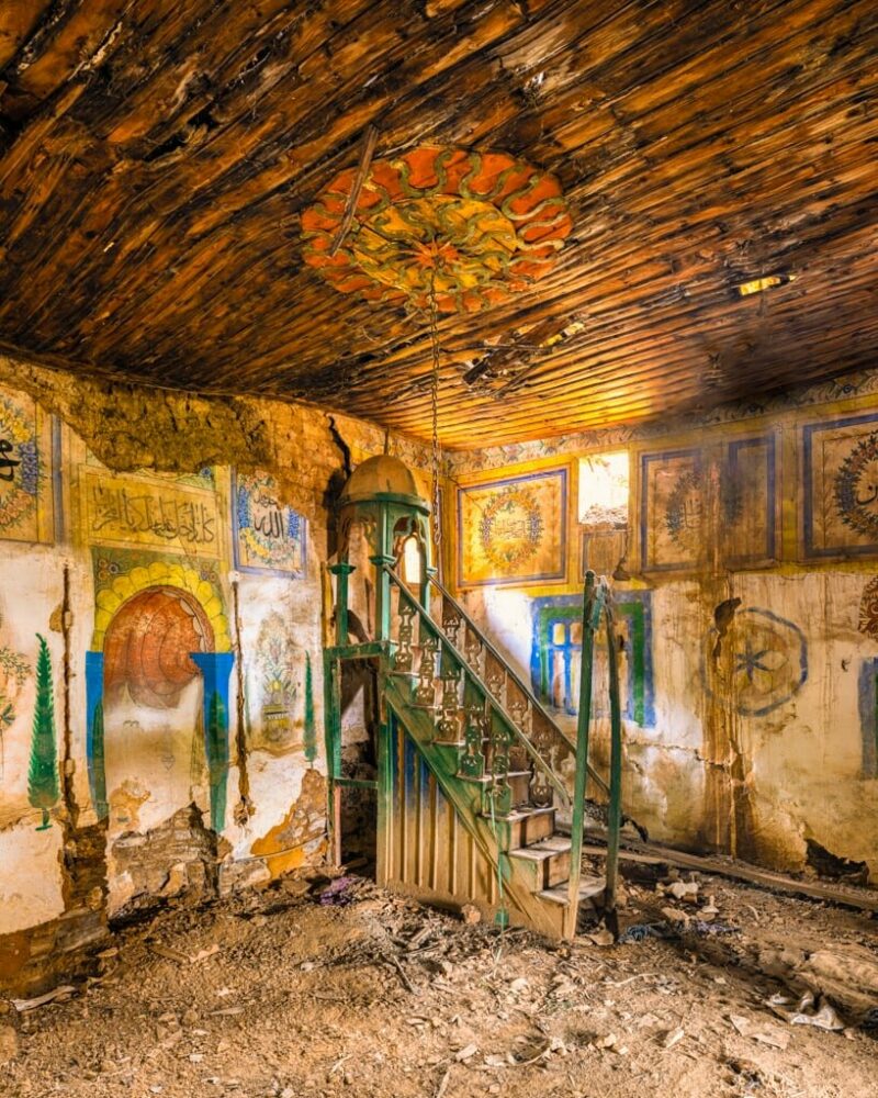 James Kerwin found these Turkish village mosques to be bursting with color, with hand painted motifs along the walls