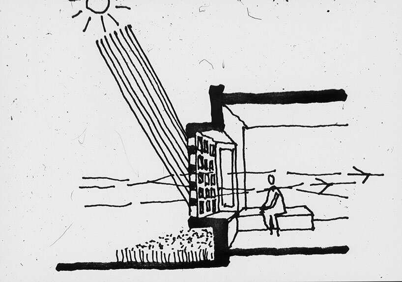 diagram of a brise soleil at Aburi Girl’s School, Ghana, from Tropical Architecture in the Humid Zone, 1956, publisher B.T Batsford, Courtesy of RIBA.