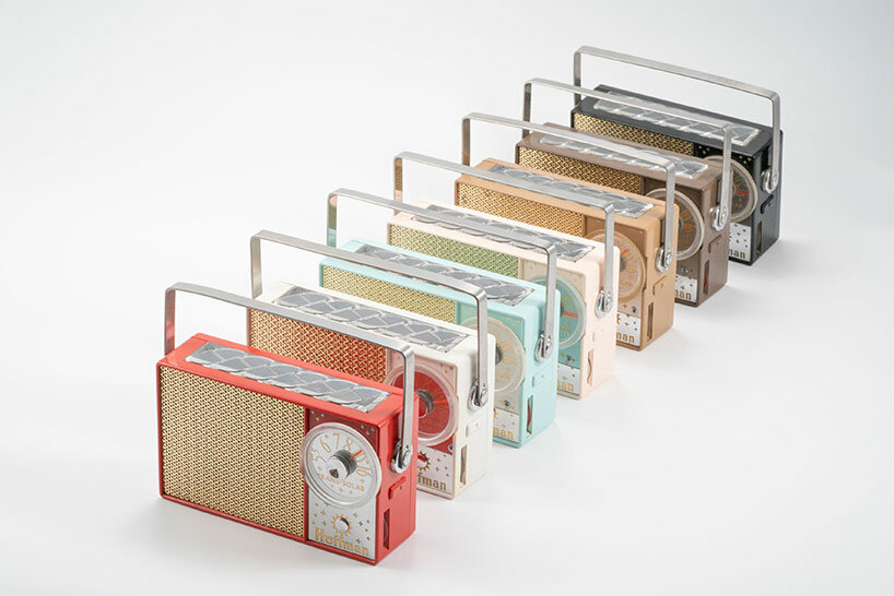 A rainbow assortment of Hoffman 706 Trans-Solar Radios, released in 1958 Photo by Karl Wagner / Museum Of Solar Energy, from the Bill Burkett private collection