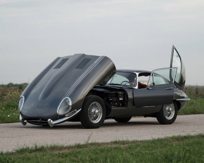 moment motor company introduces rare and electrified 1966 series I jaguar e-type