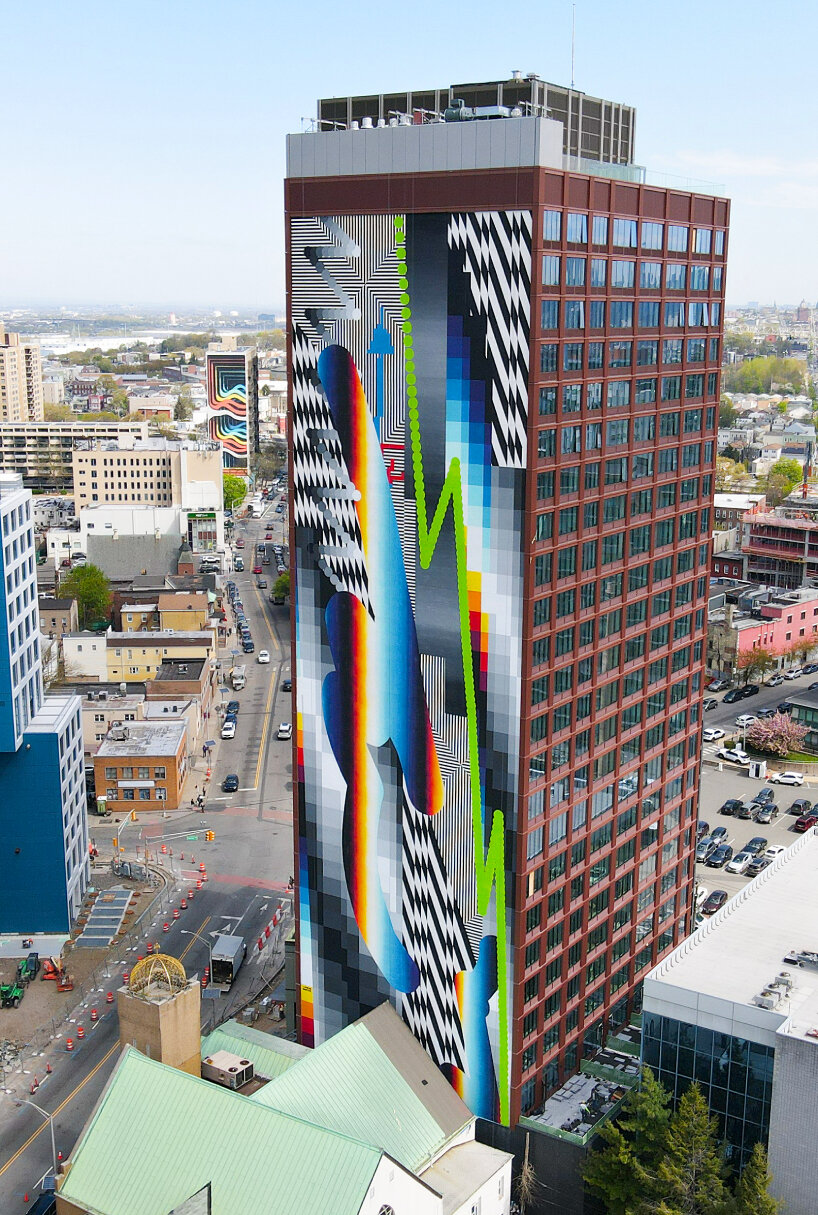 felipe pantone artwork OPTICHROMIE jersey city mural