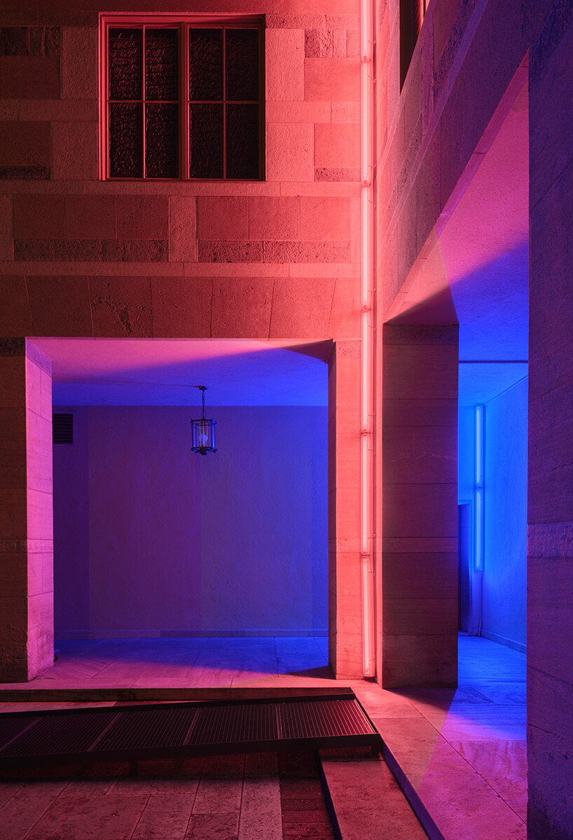 'dan flavin: dedications in lights' exhibition floods kunstmuseum basel with fluorescent hues - 2