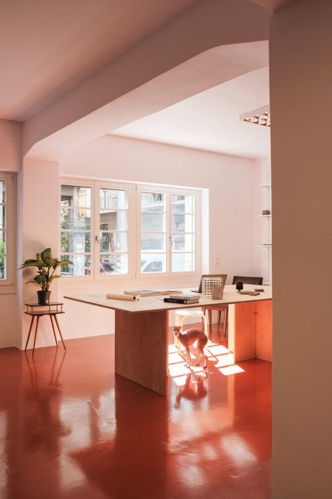 architectural office interior | epoxy floor is continuous throughout the building