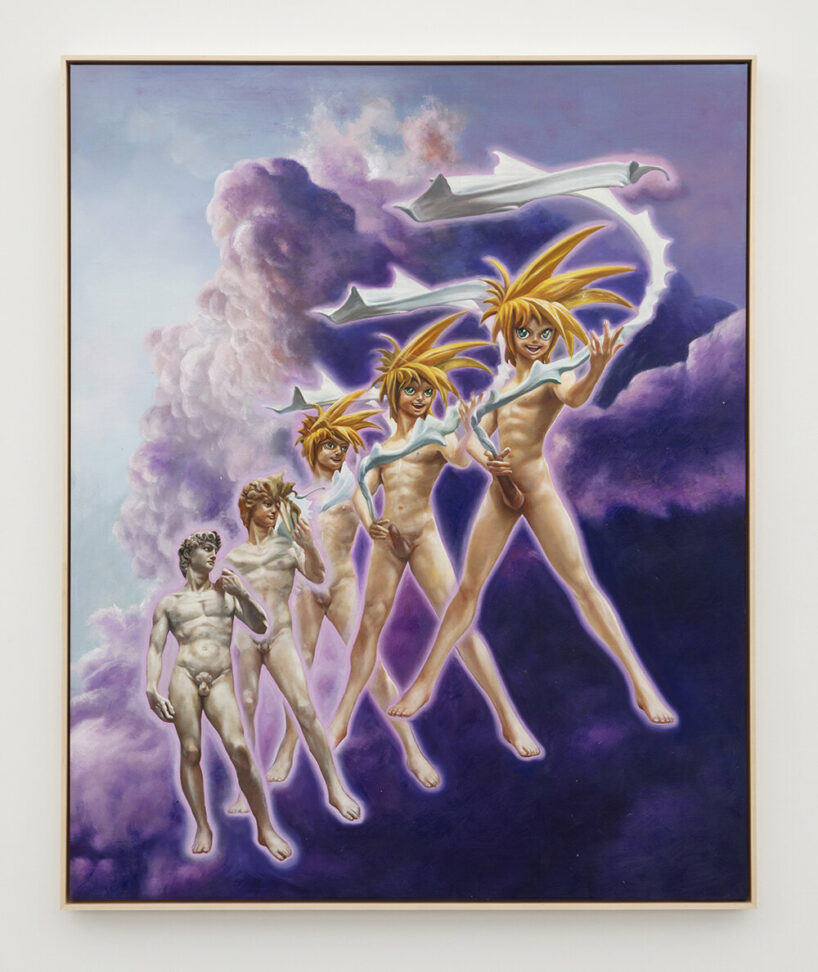 Muralangelo, 2024 | oil on canvas | framed: 148.11 x 120 cm; unframed: 144.8 x 118.74 cm | image © Guillaume Ziccarelli, courtesy the artists and Perrotin