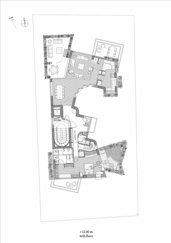 4th floor apartment with the common areas and the master bedroom