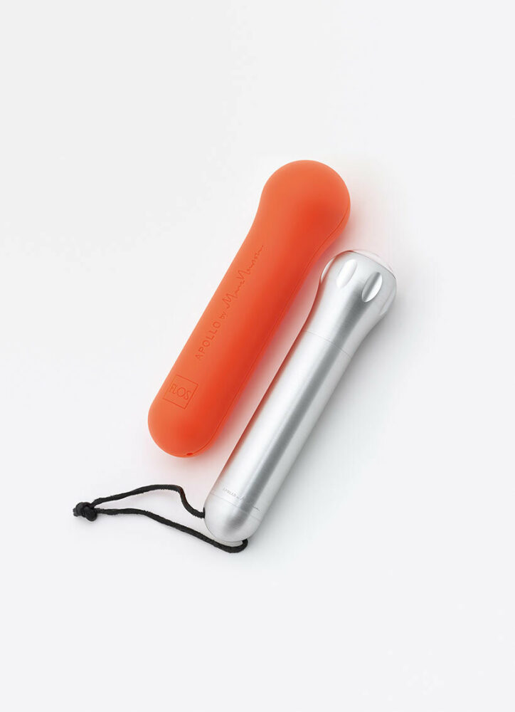 APOLLO TORCH, 1997 FLOS Machined aluminum, acrylic lens, electronic components,  injection molded plastic case © Marc Newson