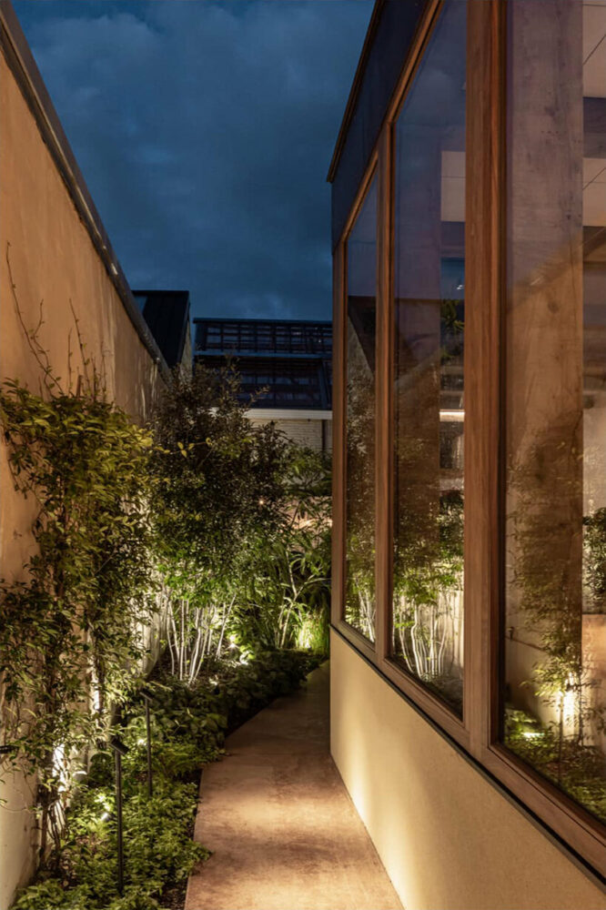 the space feels like an extension of the garden