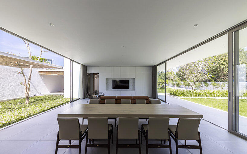 the villa was designed as retreat for its residents, longing to live near nature