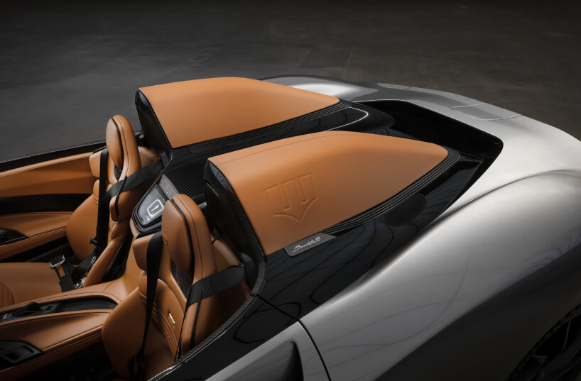 tan leather with tan stitching and quilting for the interior