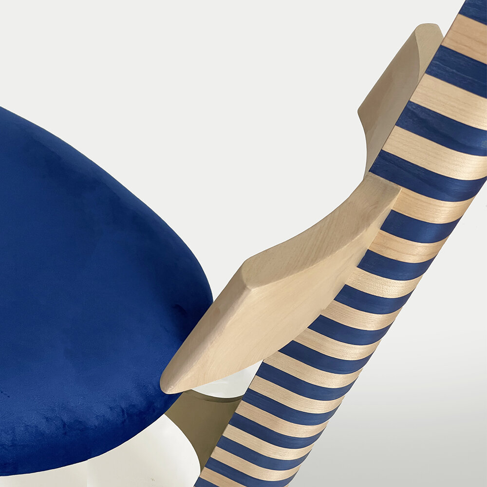 george geara's handcrafted ECHELLE chairs expand like a ladder