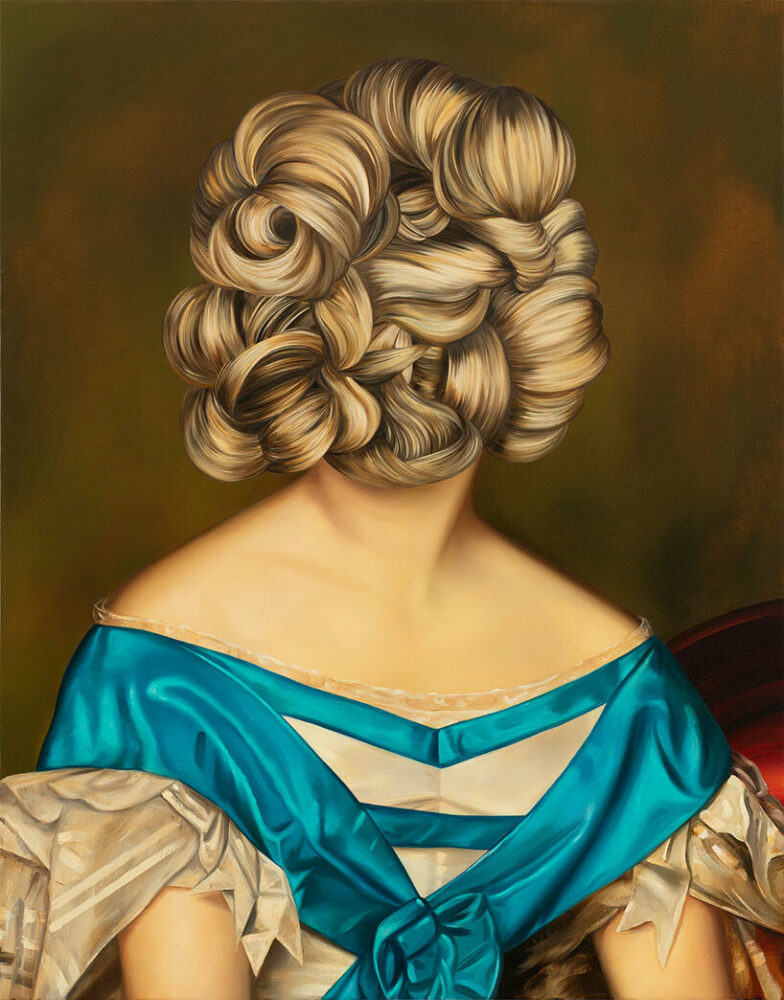 Ewa Juszkiewicz, Untitled (after Joseph van Lerius), oil on canvas, 70 x 55 cm, 2020. courtesy of the artist and Almine Rech.