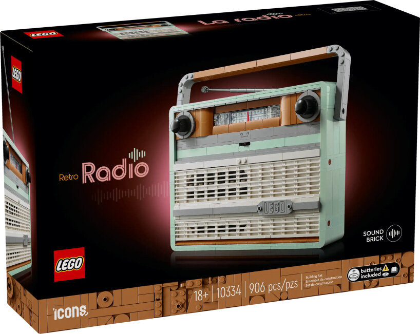 functional lego retro radio