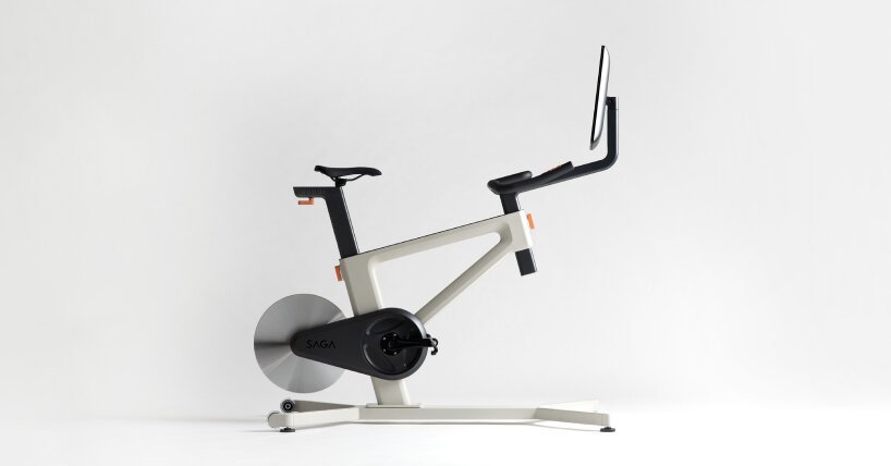 LAYER and saga's holographic exercise bike immerses riders in VR environments
